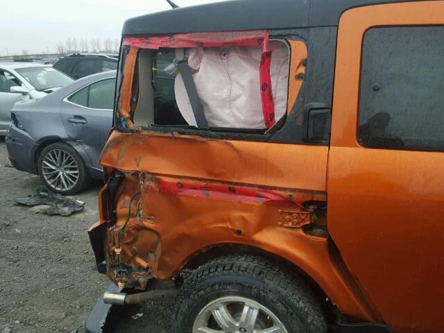 5J6YH18757L801013 - 2007 HONDA ELEMENT EX ORANGE photo 9