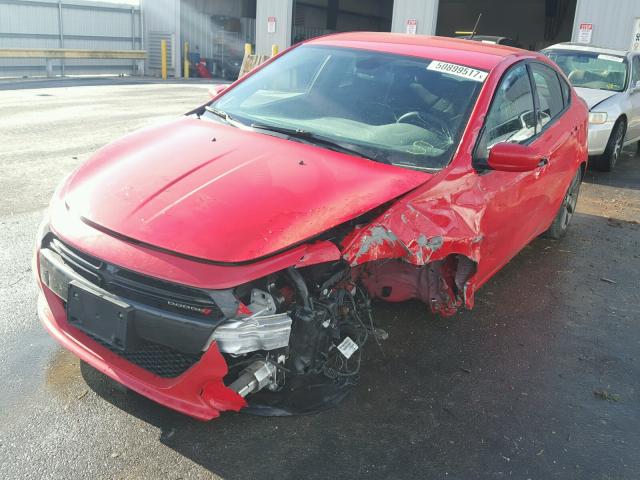 1C3CDFAA6GD625375 - 2016 DODGE DART SE RED photo 2