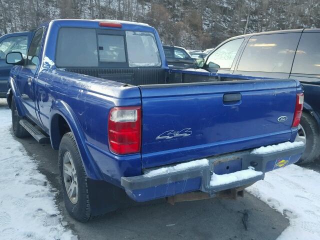 1FTZR11U44TA06361 - 2004 FORD RANGER BLUE photo 3