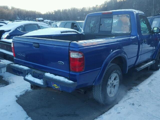 1FTZR11U44TA06361 - 2004 FORD RANGER BLUE photo 4