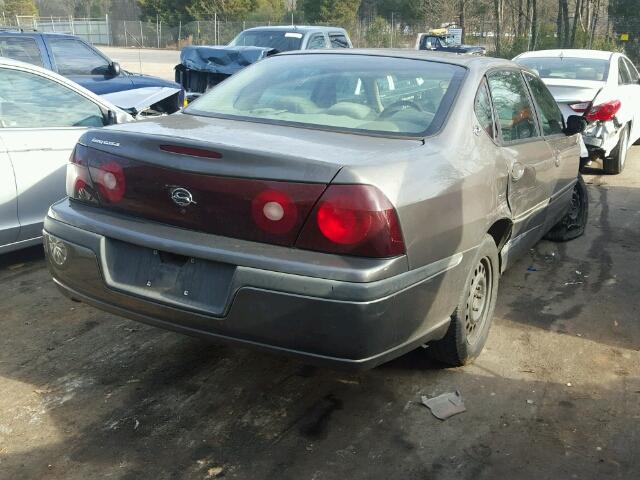 2G1WF52E029305126 - 2002 CHEVROLET IMPALA BROWN photo 4