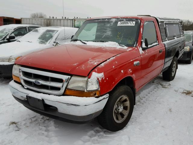 1FTYR10C2YPB42426 - 2000 FORD RANGER RED photo 2