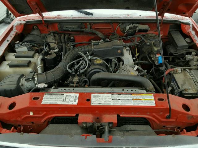 1FTYR10C2YPB42426 - 2000 FORD RANGER RED photo 7