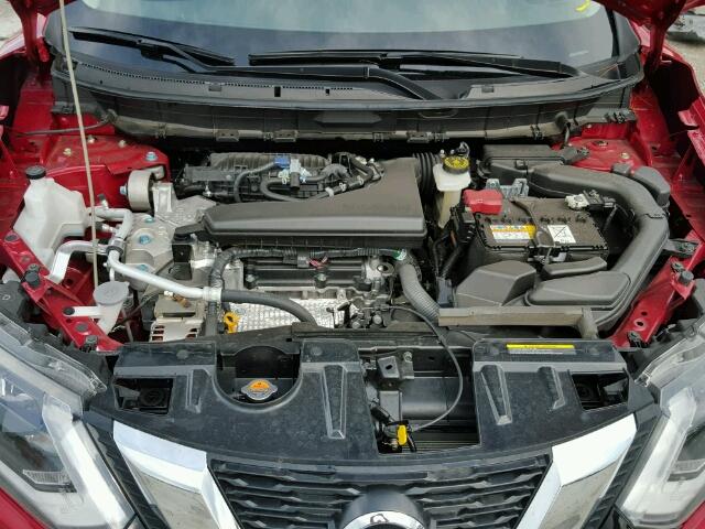 JN8AT2MT3HW389080 - 2017 NISSAN ROGUE S RED photo 7