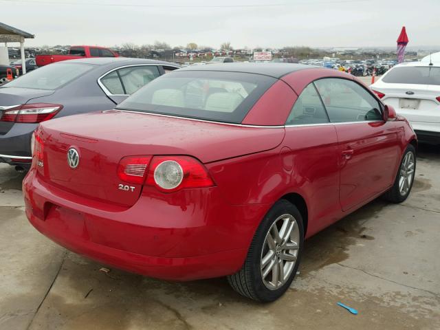 WVWFA71F18V006956 - 2008 VOLKSWAGEN EOS LUX RED photo 4