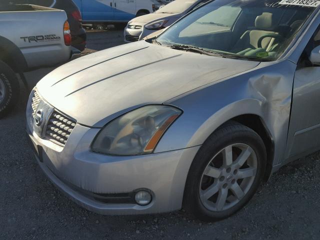 1N4BA41E34C908640 - 2004 NISSAN MAXIMA SE SILVER photo 9