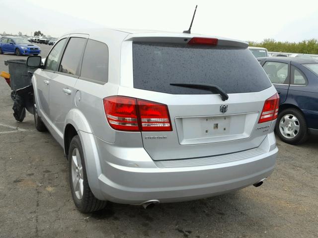 3D4GG57VX9T600388 - 2009 DODGE JOURNEY SX SILVER photo 3