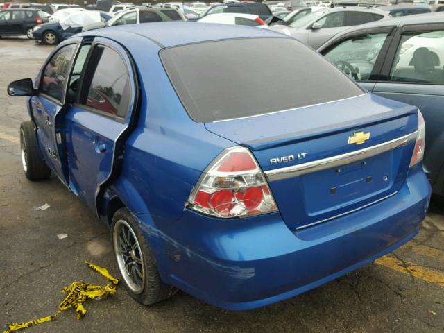 KL1TD5DE6BB121361 - 2011 CHEVROLET AVEO LS BLUE photo 3