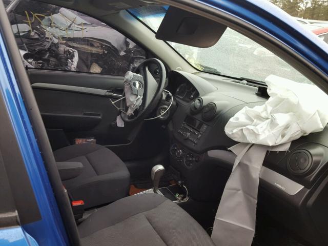 KL1TD5DE6BB121361 - 2011 CHEVROLET AVEO LS BLUE photo 5