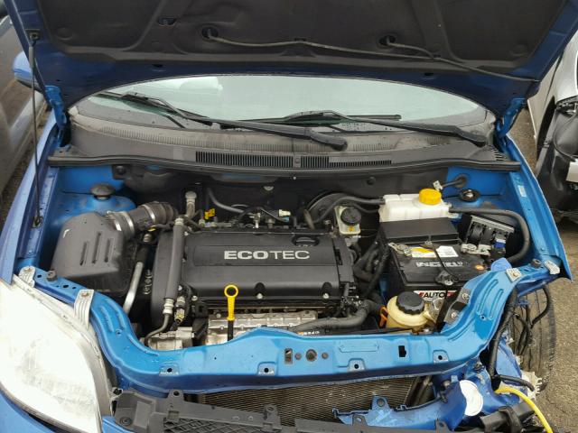 KL1TD5DE6BB121361 - 2011 CHEVROLET AVEO LS BLUE photo 7