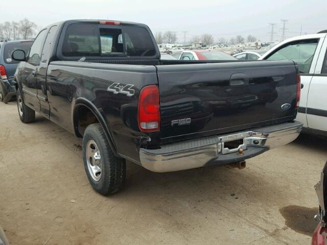 2FTRX18W01CA70173 - 2001 FORD F150 BLACK photo 3