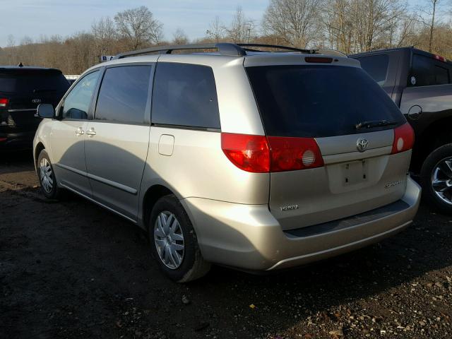 5TDZK23C98S147753 - 2008 TOYOTA SIENNA CE SILVER photo 3