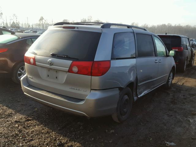 5TDZK23C98S147753 - 2008 TOYOTA SIENNA CE SILVER photo 4