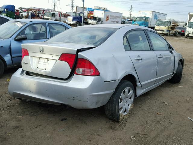 1HGFA16568L066807 - 2008 HONDA CIVIC LX SILVER photo 4