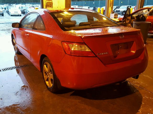 2HGFG12887H571760 - 2007 HONDA CIVIC EX RED photo 3