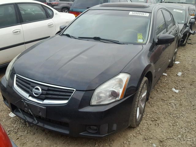 1N4BA41E58C821425 - 2008 NISSAN MAXIMA SE BLACK photo 2