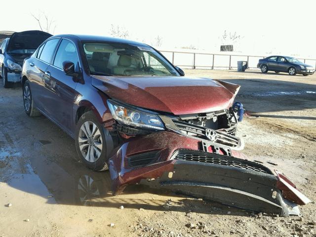 1HGCR2F38FA021148 - 2015 HONDA ACCORD LX BURGUNDY photo 1