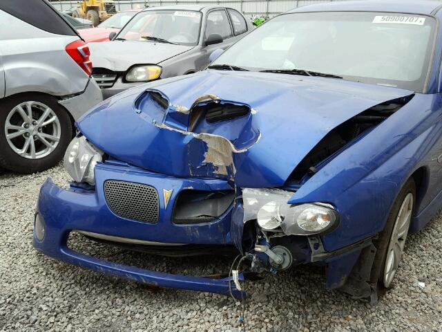 6G2VX12U25L457882 - 2005 PONTIAC GTO BLUE photo 9