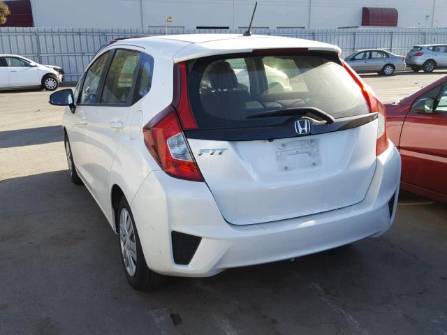 JHMGK5H55GX008410 - 2016 HONDA FIT LX WHITE photo 3