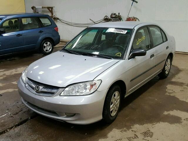 2HGES16464H611962 - 2004 HONDA CIVIC DX SILVER photo 2