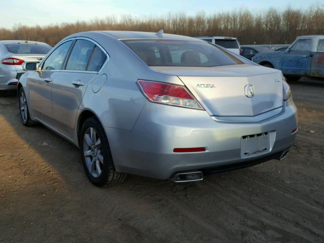 19UUA8F29CA025730 - 2012 ACURA TL SILVER photo 3