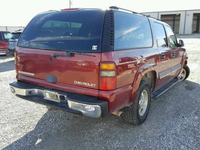 1GNEC16ZX3J276295 - 2003 CHEVROLET SUBURBAN C MAROON photo 4