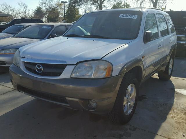 4F2YU09171KM58675 - 2001 MAZDA TRIBUTE LX WHITE photo 2