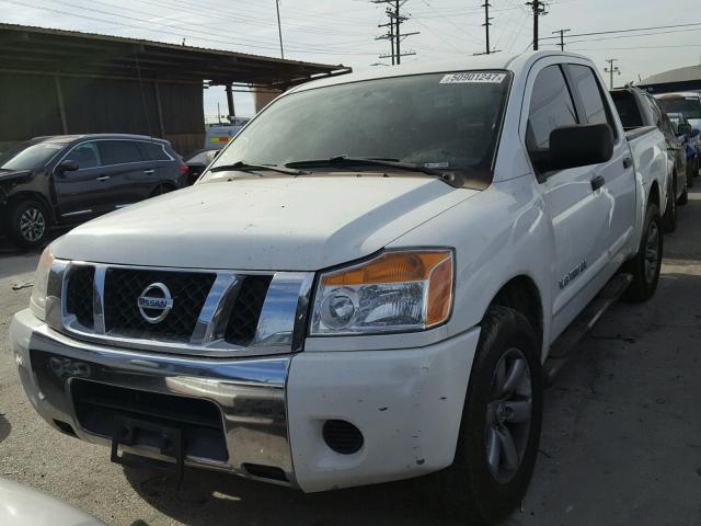 1N6AA0EK6CN325378 - 2012 NISSAN TITAN S WHITE photo 2