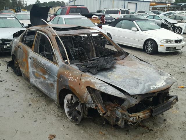 1HGCP2F74AA009662 - 2010 HONDA ACCORD EX BURN photo 1