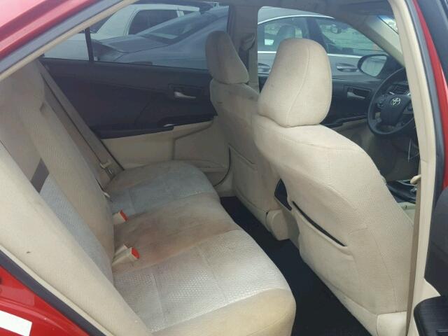4T1BF1FK5CU550647 - 2012 TOYOTA CAMRY BASE RED photo 6