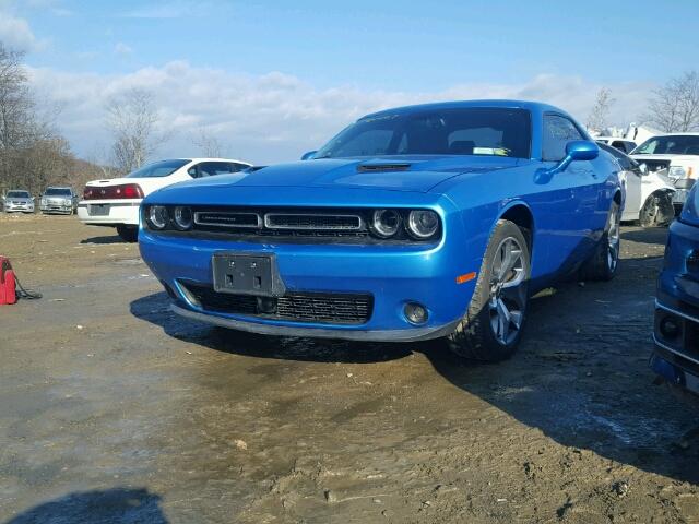 2C3CDZAG9GH107897 - 2016 DODGE CHALLENGER BLUE photo 2