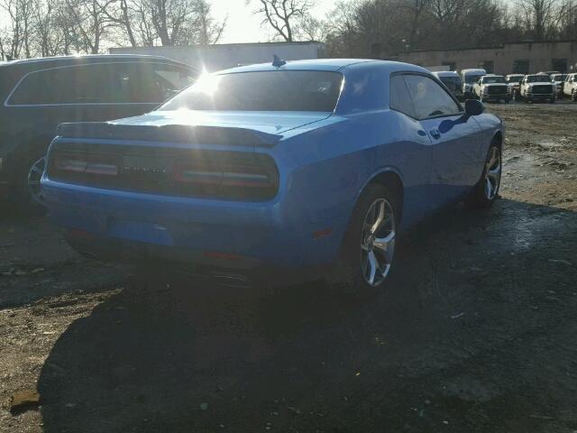 2C3CDZAG9GH107897 - 2016 DODGE CHALLENGER BLUE photo 4