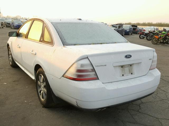 1FAHP24W48G178088 - 2008 FORD TAURUS SEL WHITE photo 3