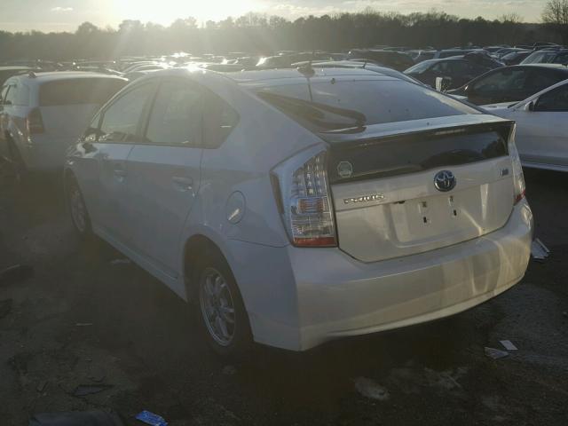 JTDKN3DU6B0283158 - 2011 TOYOTA PRIUS WHITE photo 3