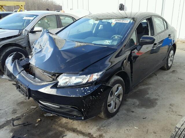 19XFB2F57FE299263 - 2015 HONDA CIVIC LX BLACK photo 2