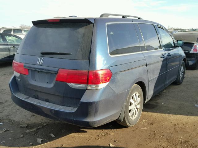 5FNRL38759B404959 - 2009 HONDA ODYSSEY EX BLUE photo 4