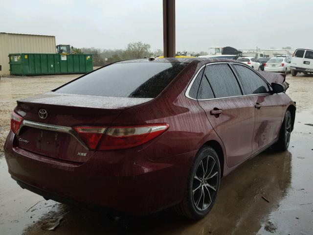 4T1BK1FK2FU556860 - 2015 TOYOTA CAMRY XSE MAROON photo 4