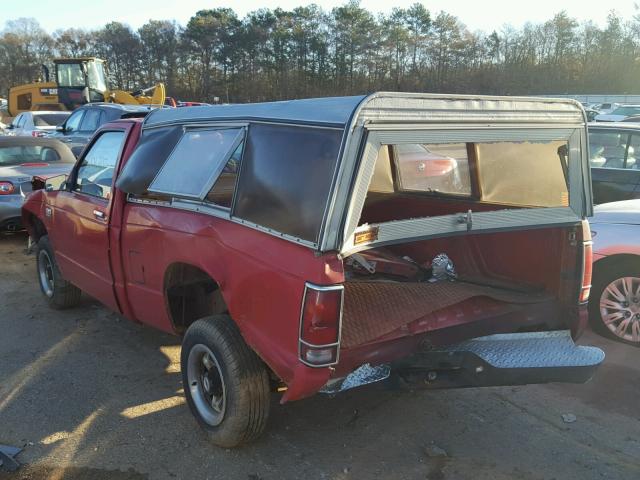 1GCCS14Z6J2246241 - 1988 CHEVROLET S TRUCK S1 RED photo 3