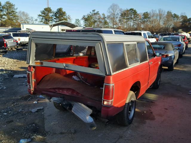 1GCCS14Z6J2246241 - 1988 CHEVROLET S TRUCK S1 RED photo 4