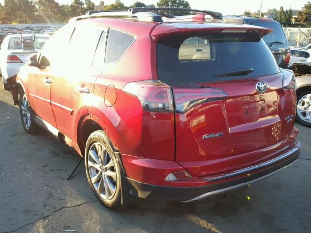 2T3DFREV0HW609377 - 2017 TOYOTA RAV4 LIMIT RED photo 3