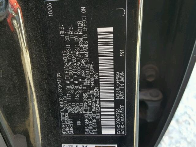 JTLKT324564120349 - 2006 TOYOTA SCION XB 黑色 照片 10
