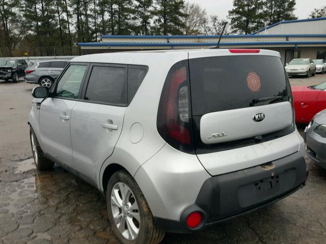 KNDJP3A53F7798862 - 2015 KIA SOUL + SILVER photo 3