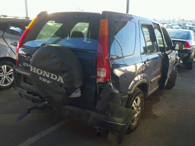 JHLRD78892C083186 - 2002 HONDA CR-V EX BLUE photo 4