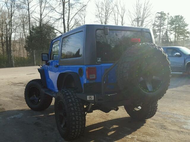 1J4AA2D14BL628297 - 2011 JEEP WRANGLER S BLUE photo 3