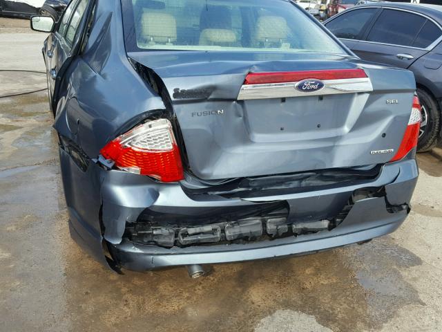 3FAHP0JG5CR335212 - 2012 FORD FUSION SEL TEAL photo 9