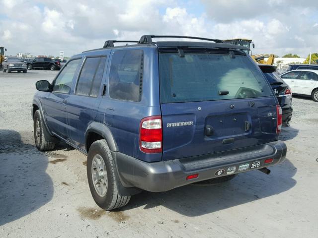 JN8DR07Y81W512904 - 2001 NISSAN PATHFINDER BLUE photo 3