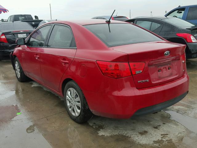 KNAFU4A2XD5732714 - 2013 KIA FORTE EX RED photo 3