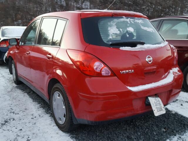 3N1BC13E39L369693 - 2009 NISSAN VERSA S RED photo 3