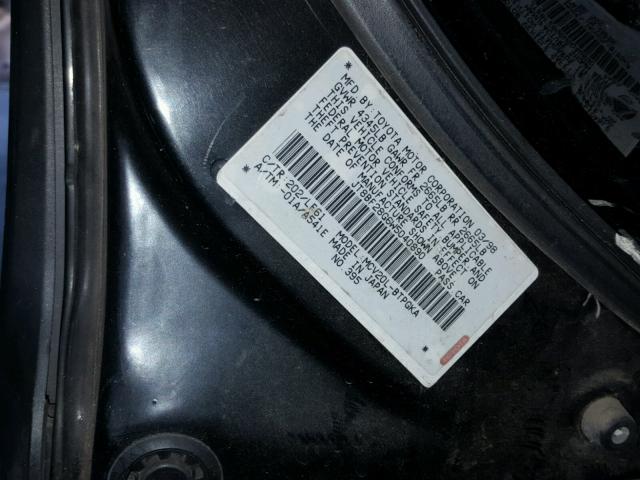 JT8BF28G6W5040890 - 1998 LEXUS ES 300 BLACK photo 10