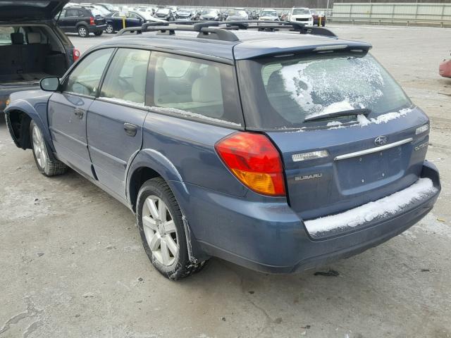 4S4BP61C567315212 - 2006 SUBARU LEGACY OUT BLUE photo 3